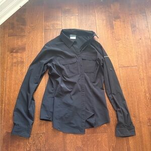 Columbia Black Long-Sleeve Button-Down Shirt